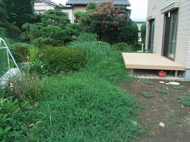 お庭のリフォーム（施工前）
